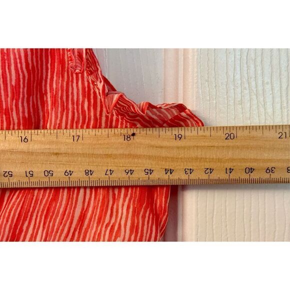 NWOT Pinch Coastal Striped Ruffle Sleeveless Smocked Mid Waisted Dress Women's M - Picture 9 of 9